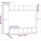 10-dijelni set TV ormarića sivog sonome konstruirano drvo - Sivi hrast sonoma 10 60 cm | shoptok.hr