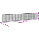  Gabionska košara s poklopcem 1200x100x200 cm pocinčano željezo | Eponuda.ba