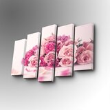 Wallity 5PUC-111 multicolor decorative canvas painting (5 pieces) Cene