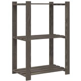  Za pohranu 3 razina sivi 60x38x90 cm masivna borovina | shoptok.hr