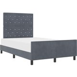 vidaXL Krevet Sivo 120x200 cm Baršun | shoptok.hr
