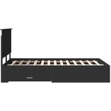  Konstrukcija postelje Črna 135 x 190 cm Konstruiran les, (5000103767) | Shoptok.si