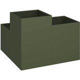  Vrtna saksija Maslinovo zelena 80 x 80 x 60 cm Čelik | shoptok.hr