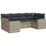  6-dijelni set vrtnih sofa od poliratana s jastucima svjetlosivi | shoptok.hr