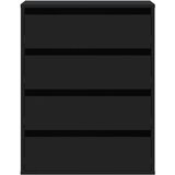  Kutna komoda s ladicama crna 60x41x76 cm od konstruiranog drva | shoptok.hr
