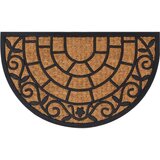 vidaXL Otirač poluokrugli 45 x 75 cm od gume i kokosovih vlakana | shoptok.hr