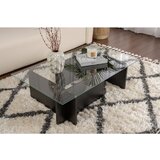 Hanah home stočić za dnevnu sobu flavio - wooden black wooden black coffee table Cene