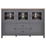 Bessagi Home komoda claudio, temno siva, barva hrasta | Shoptok.si