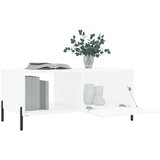vidaXL Klubska mizica bela 90x50x40 inženirski les | Shoptok.si