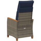  Ležaljka u vrtu Siva i tamnoplava 64 x 57 5 x 112 cm poliratan - siva i modra 1 | shoptok.hr