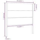  Uzglavlje sivo 81 x 4 x 100 cm od masivne borovine | shoptok.hr