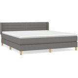 Maison Chic Box spring postelja - Vzmetna postelja z vzmetnico temno siva 160x200 cm blago SL20727, (21892729) | Shoptok.si