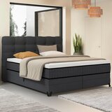 Premium Living Postelja Boxspring Carmen C, Antracit, 160x200 | Shoptok.si