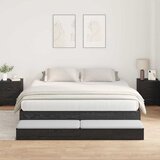  Krevet s ladicama Crni hrast 200 cm Konstruirano drvo | shoptok.hr