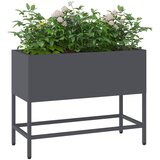  Povišeni Vrtni Planter Antracit 60 x 26 x 45 cm Čelik | shoptok.hr