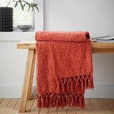 Catherine Lansfield Opečnato oranžna odeja iz šenilje 130x170 cm Wilson – | Shoptok.si