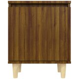  Noćni ormarići s drvenim nogama 2 kom smeđi hrast 40x30x50 cm | shoptok.hr