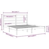  Okvir za krevet od masivne borovine sivi 200 x 200 cm | shoptok.hr