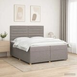  Boxspring krevet s madracem Sivosmeđa 200 x 200 cm Tkanina - Sivosmeđa 200 x 200 cm Dizajn linija | shoptok.hr