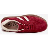 EVENTO Women's Suede Sneakers on Platform Bordeaux Sylviona | shoptok.hr