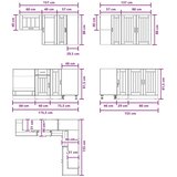  Kuhinjska jedinica LUCCA 8 kom. Bijela visokog sjaja - Bijela visokog sjaja 80 cm | shoptok.hr
