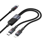 Hoco kabal (kabl) 2in1 type c na type c + lightning 5A 100W U139 1,2 m crni Cene