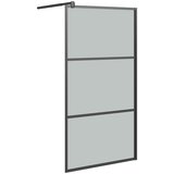 Pregrada za tuširanje 100 x 195 cm s tamnim staklom ESG crna | shoptok.hr