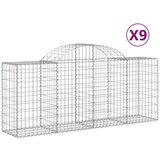  Lučne gabionske košare 9 kom 200x50x80/100 cm pocinčano željezo | Eponuda.ba