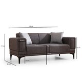 Atelier Del Sofa sofa dvosed horizon dark grey | ePonuda.com