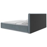 Makamii Svijetlo plavi tapecirani bračni krevet s prostorom za odlaganje s podnicom 180x200 cm Lemi – | shoptok.hr