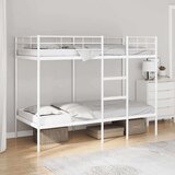 vidaXL Dvoposteljna postelja brez vzmetnice Bela 90x190 cm jeklo | Shoptok.si