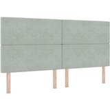 vidaXL Postelja Svetlo siva 200x200 cm Velur | Shoptok.si