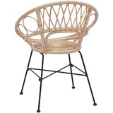  Stolac za blagovanje 2 kom. Ratan i čelik Prirodna Smeđa 54 x 65 x 82 cm | shoptok.hr