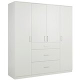 Mömax omara za oblačila lasse 4t, bela, š. 180 cm | Shoptok.si
