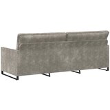 SOFA za 3 osobe Svjetlosiva 220 x 81 x 82 cm Umjetni sued Slike