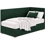 Ghado Tamno zeleni kutni dječji krevet s prostorom za odlaganje s madracem 90x200 cm Flexi - | shoptok.hr