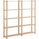  Stalak za pohranu s 5 razina 170x28,5x170 cm masivna borovina | shoptok.hr