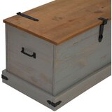 vidaXL Skrinja za shranjevanje HALDEN sivo 91x48x47cm Masivni les, bor | Shoptok.si