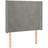 Maison Chic vzglavna omarica - nočna omarica - posteljna omarica z ušesi svetlo sivo 83x16x118/128 cm žamet, (21709114) Cene
