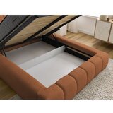 Bobochic Paris Oranžna oblazinjena zakonska postelja s prostorom za shranjevanje z letvenim dnom 160x200 cm Denali – | Shoptok.si