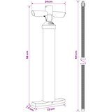 SUP ručna pumpa s manometrom Crna 24 x 7,5 x 58 cm PP | Eponuda.com