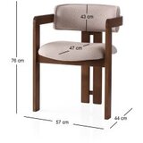 Hanah home Hanah kućna fotelja Cozy-048, 57x76x44 cm, boja oraha | Eponuda.ba