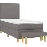  Box spring postelja z vzmetnico temno siva 90x190 cm blago, (20898505) | Shoptok.si