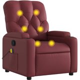 Maison Chic masažni naslanjač - Relax naslanjač vinsko rdeče umetno usnje, (22134660) | Shoptok.si
