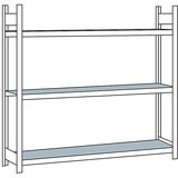 SCHULTE Široki regal, z jekleno polico, višina 2000 mm, širina 2500 mm, osnovni regal, globina 400 mm | Shoptok.si