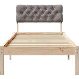  Okvir kreveta Smeđa i taupe 75 x 190 cm Masivna borovina | shoptok.hr