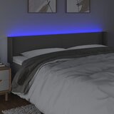  LED uzglavlje sivo 163x16x78/88 cm od umjetne kože | shoptok.hr