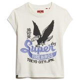 Superdry Majica zlata / svetlo lila / črna / bela | Shoptok.si