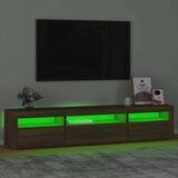 TV ormarić s LED svjetlima boja smeđeg hrasta 195x35x40 cm | shoptok.hr