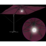  Kantilever Roma Suncobran s LED-ima Bordo crvena 286x285x270 cm Aluminij | shoptok.hr